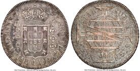 Maria I 640 Reis 1795-R AU50 NGC, Rio de Janeiro mint, KM222.2, LMB-382. An attractive mottled salty patina adding a considerable brightness to the su...