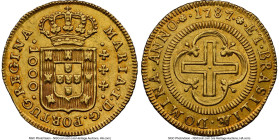 Maria I gold 1000 Reis 1787-(L) UNC Details (Cleaned) NGC, Lisbon mint, KM223, LMB-492. Mintage: 6,000. From the Legado Collection HID09801242017 © 20...