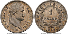 Napoleon 5 Francs 1813-(Flag) AU Details (Cleaned) NGC, Utrecht mint, KM694.17, Gad-584. Challenging mintmark. From the Coenen Collection HID098012420...