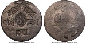Oudewater. Siege lead Uniface 20 Stuivers 1575 AU55 NGC, CNM-2.37.2, Maillet-2. A particularly rare siege issue, struck in lead, during the siege of t...