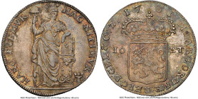 Gelderland. Provincial 10 Stuivers (1/2 Gulden) 1761/50 MS64 NGC, Harderwijk mint, KM87, Delm-1193. Clear overdate, lustrous and beautifully patinated...