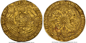 Gorinchem. City gold Imitative Rose Noble ND (1583-1591) AU Details (Damaged) NGC, Gorinchem mint, Fr-80, S-1952, Vanhoudt/Saunders-1271 (R4). Popular...