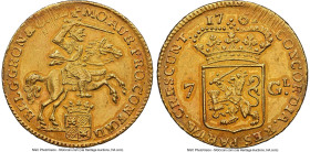 Groningen & Ommeland. Provincial gold 7 Gulden 1761 AU58 NGC, Harderwijk mint, KM60, Delm-1162, Vanhoudt/Saunders-1659. Quite attractive near-Mint Sta...
