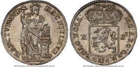 Holland. Provincial 10 Stuivers 1748 MS65 NGC, Dordrecht mint, KM95, Delm-1198. Tied for the highest grade at NGC. From the Coenen Collection HID09801...
