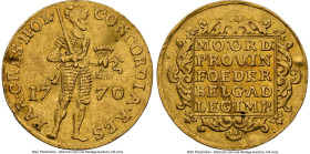 Holland. Provincial gold Ducat 1770 AU Details (Damaged) NGC, KM12.3, Fr-250, Vanhoudt/Saunders-1232. HID09801242017 © 2024 Heritage Auctions | All Ri...