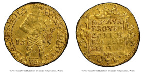 Holland. Provincial gold 2 Ducat 1655 AU Details (Tooled) PCGS, KM35, Delm-772, Vanhoudt/Saunders-1225 (R). 6.93gm. A much scarcer denomination than t...