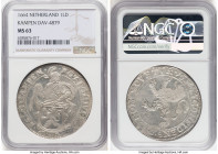 Kampen. Provincial Lion Daalder 1664 MS63 NGC, KM35.3, Dav-4879. A blissful Kampen offering, featuring the Moor's Head mintmark. Rather scarce when sc...