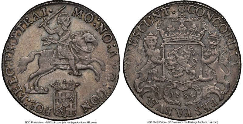 Utrecht. Provincial Ducaton (Silver Rider) 1784 AU58 NGC, Utrecht mint, KM92.1, ...