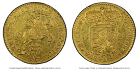 Utrecht. Provincial gold 14 Gulden (Golden Rider) 1749 AU55 PCGS, Utrecht mint, KM104, Delm-970 (R2), Vanhoudt/Saunders-1429. Rarest date for the type...