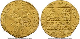 Utrecht. Provincial gold Ducat 1649 MS61 NGC, Utrecht mint, KM7.2, Vanhoudt/Saunders-1420. A shimmering treasure produced on a slightly wavy flan, boa...