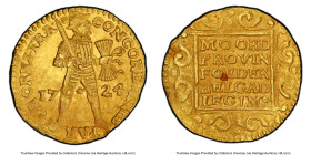 Utrecht. Provincial gold Ducat 1724 UNC Details (Cleaned) PCGS, Utrecht mint, KM7.4, Vanhoudt/Saunders-1422. 3.51gm. HID09801242017 © 2024 Heritage Au...
