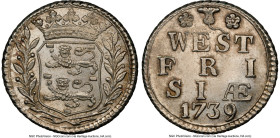West Friesland. Provincial silver Duit 1739 MS66 NGC, KM100a, PW-Wf71.8. Wearing watery luster and and coffee tone in the crevices. Tied for the best ...