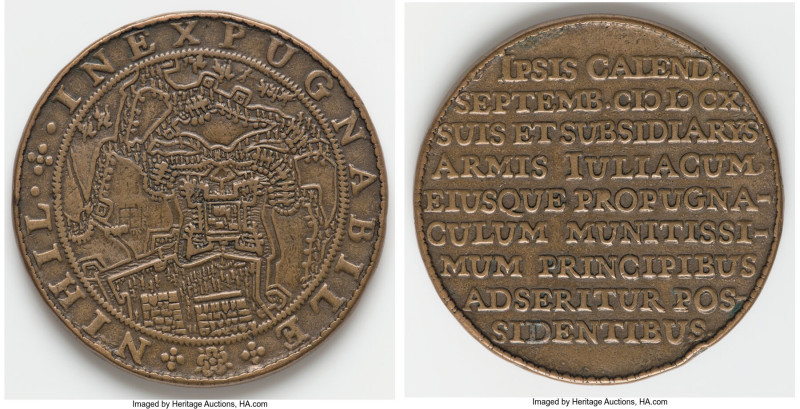 Maurice I, Prince of Orange bronze "Capture of Jülich" Medal 1610 AU, Van Loon I...