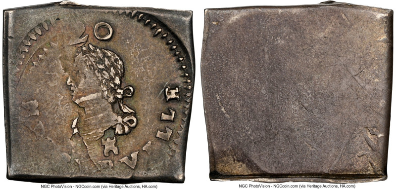 Tournai. Siege silver Klippe 20 Sols ND (1709) AU55 NGC, KM8, Delm-363. 7.12gm. ...