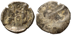 PHOENICIA. Sidon. Ba'alšillem II, circa 401-366 BC. 1/16 Shekel (silver, 0.53 g,10 mm). Phoenician galley left, waves below. Rev. Persian king or hero...