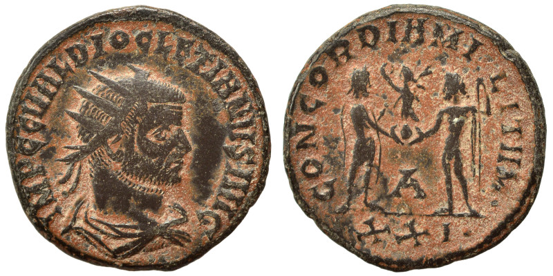 Diocletian, 284-305. Ae (bronze, 3.39 g, 20 mm), Antioch. IMP C C VAL DIOCLETIAN...