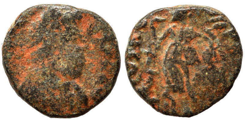 Johannes, usurper, 423-425. Ae (bronze, 1.25 g, 11 mm), Rome. D N IOHANNES P F A...