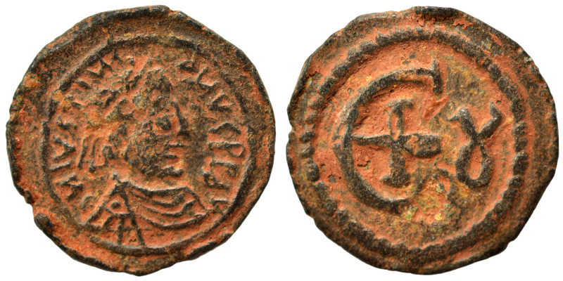 Justinian I, 527-565. Pentanummium (bronze, 2.25 g, 18 mm), Theoupolis (Antioch)...