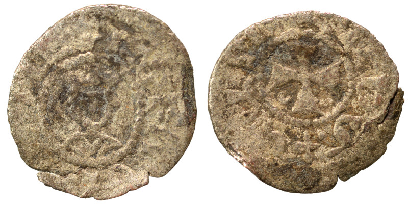 CRUSADERS. Latin Kingdom of Jerusalem. John of Brienne, 1210-1225. Denier (billo...