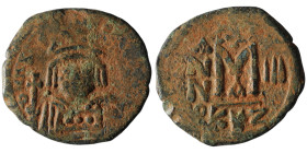 Heraclius. (610-641 AD) Æ Follis. Cyzicus. Obv: Heraclius holding globus cruciger facing. Rev: ANNO M. artificial sandpatina. 30mm, 9,11g