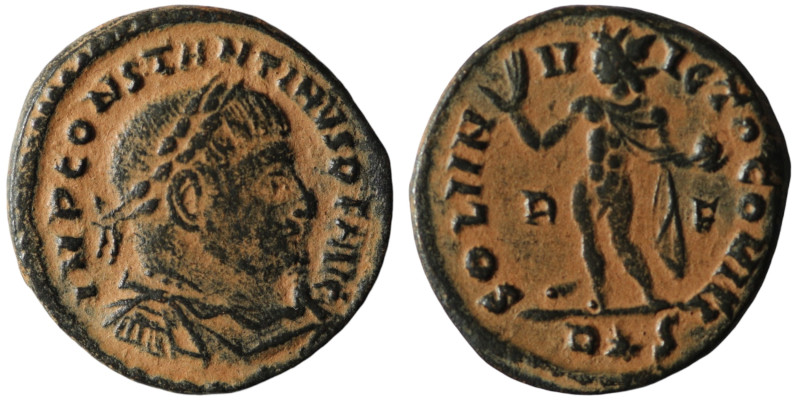 Constantinus I. (307-337 AD). Follis. Antioch. Obv: CONSTANTINVS AVG. laureate b...