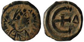 Justinian I. (527-565 AD). Æ Pentanummium. Antioch. Obv: diademed bust Justinian I. right. Rev: E. 16mm, 1,91g