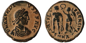 Arcadius. (383-408 AD). Æ Follis. Cyzicus. artificial sandpatina. 18mm, 2,16g