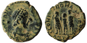 Arcadius. (383-408 AD). Æ Follis. Antioch. 13mm, 1,63g