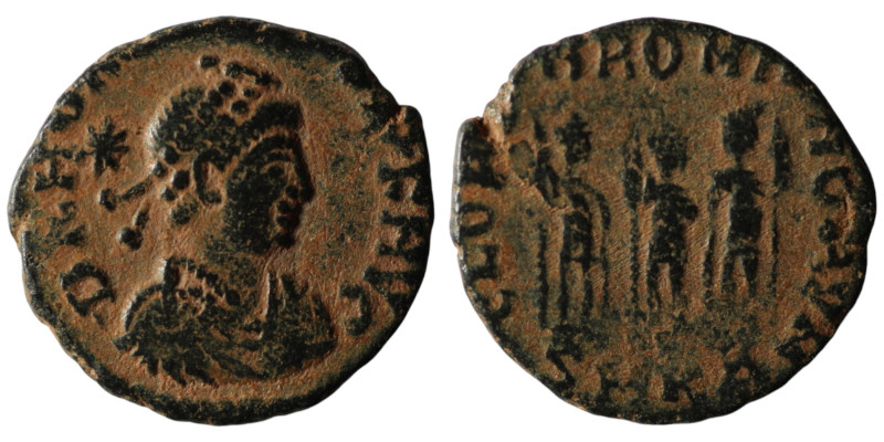 Honorius. (383-408 AD). Æ Follis. Cyzicus. 15mm, 1,36g