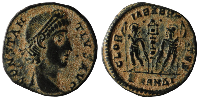 Constantinus II. (337-361 AD). Æ Follis. Antioch. 15mm, 1,31g