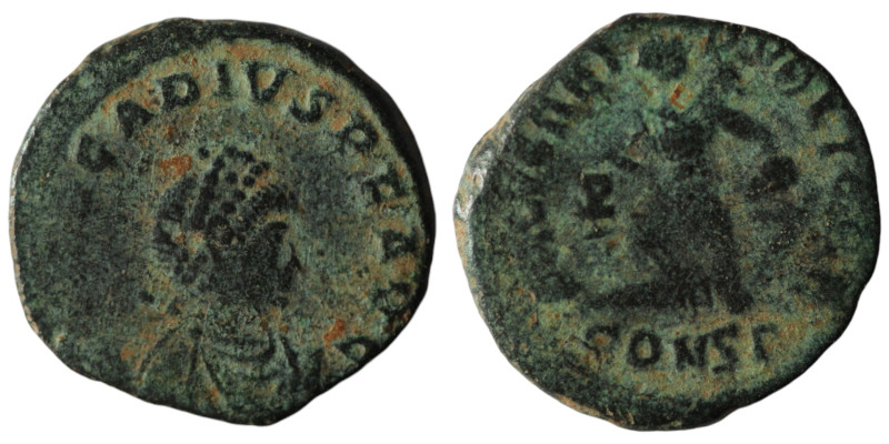 Arcadius. (383-408 AD). Æ Follis. Constantinople. 13mm, 1,11g