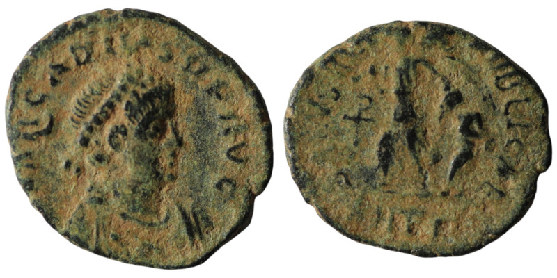 Arcadius. (383-408 AD). Æ Follis. Antioch. 14mm, 1,06g