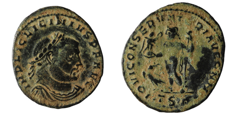 Licinius I. (317-320 AD). Follis. Thessalonica. Obv: IMP LICINIVS AVG. laureate ...