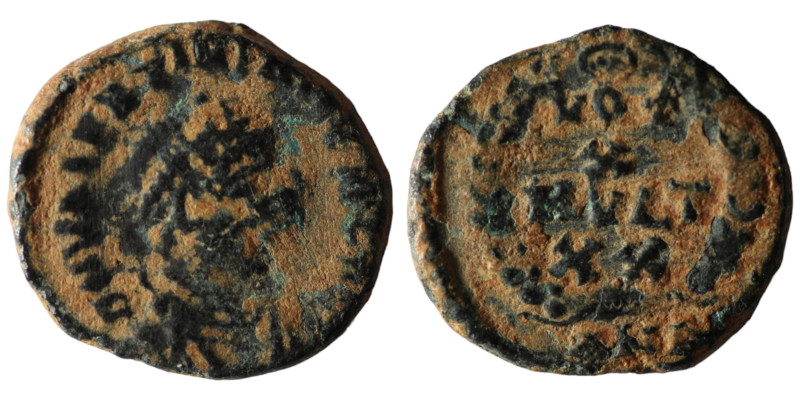 Valentinian II. (375-392 AD). Æ Follis. Antioch. 13mm, 1,27g