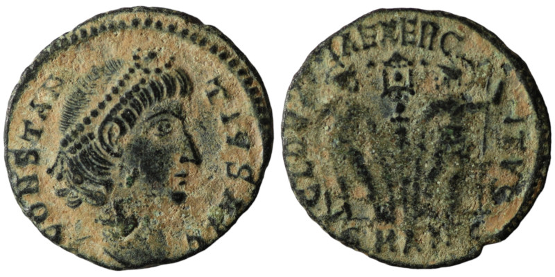 Constantinus II. (337-361 AD). Æ Follis. Antioch. 15mm, 1,26g