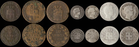 GREECE: Lot of 16 coins composed of 5 Lepta (1839), 5 Lepta (1848), 2x 5 Lepta (1849), 10 Lepta (1833), 10 Lepta (1837), 10 Lepta (1848), 2x 10 Lepta ...
