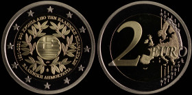GREECE: 2 Euro (2021) in bi-metal commemorating the 200 years since the Greek Revolution. Inside its official case with CoA with no "05343". (Hellas E...