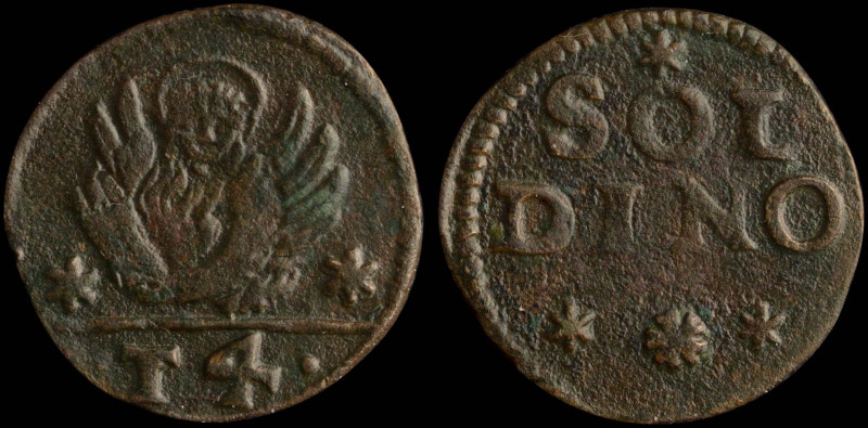 GREECE: ITALIAN STATES / VENICE (CRETE): 1 Soldino (4 Tornesi) (ND 1610-1611) in...