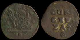 GREECE: ITALIAN STATES / VENICE (ISOLE DEL LEVANTE): 1 Soldo (ND 1710-1721) in copper. The lion of St Mark with the inscription "S.MARC.V" on obverse....