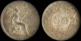GREECE: 30 new Obols (1862) in silver. Seated Britannia on obverse. Value within wreath and inscription "ΙΟΝΙΚΟΝ ΚΡΑΤΟΣ" on reverse. Without dot after...