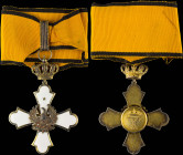 GREECE: Order of the Phoenix (1935-1947). Commander cross. With full original ribbon. Manufactured by Huguenin. Inside its official case. Extremely Fi...