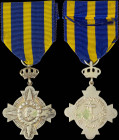 GREECE: Merchant Navy War Cross (1943). 2nd Class: In silver. With full original ribbon. Difficult to find variation of the ribbon. Manufactured by Gr...