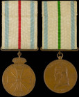 GREECE: Hellenic Red Cross / Balkan wars 1912-13. Set of 2 medals, Greek-Turkish & Greek-Bulgarian. With full original ribbons. (Stratoudakis 506.02 &...
