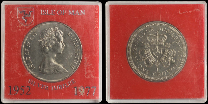 ISLE OF MAN: 1 Crown (ND 1977) in copper-nickel commmemorating the Silver Jubile...