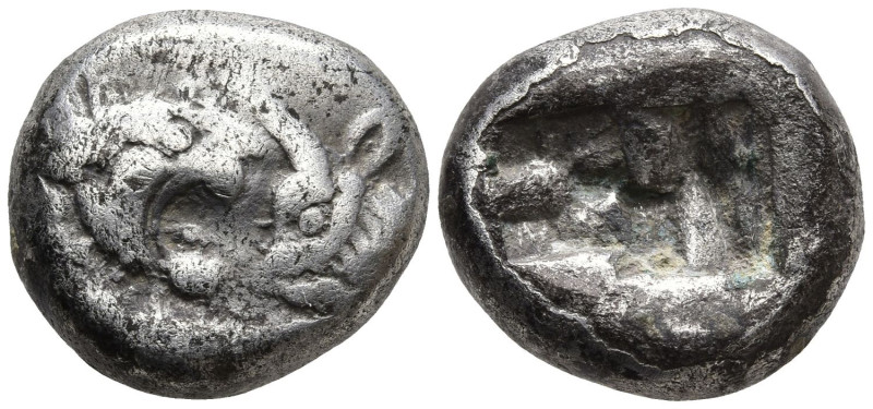 KINGS of LYDIA. Kroisos (circa 560-546 BC). Sardes
AR Siglos (14mm 4.7)
Obv: C...