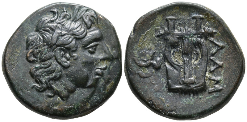 MYSIA. Lampsakos. (Circa 2nd-1st century BC)
AE Bronze (21.2mm 8.08g)
Obv: Lau...