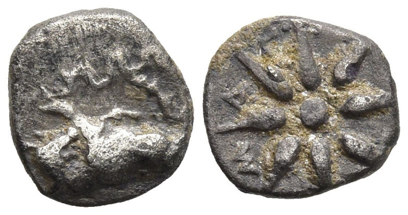 IONIA. Magnesia ad Maeandrum. (Circa 400-350 BC)
AR Hemiobol (6.43mm 0.27g)
Ob...