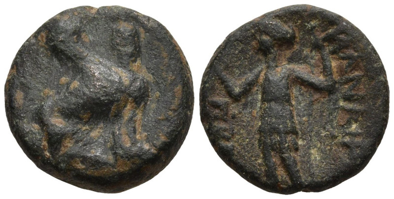 PAMPHYLIA. Perge. (260-230 BC)
AE Bronze (12.2mm 1.98g)
Obv: Sphinx with curve...