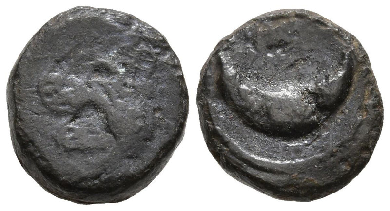 ASIA MINOR. Uncertain. (Circa 300-150 BC)
AE Bronze (8.5mm 0.66g)
Obv: Head of...