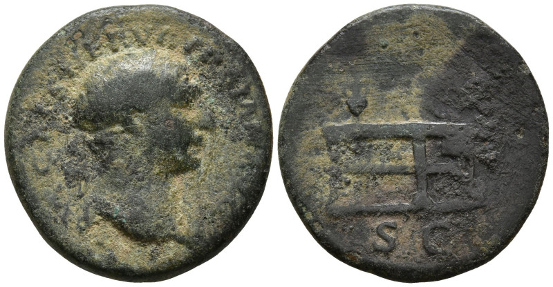 Trajan (98-117 AD). Rome
AE Semis (19.3mm 3.82g)
Obv: IMP CAES NERVA TRAIAN AV...